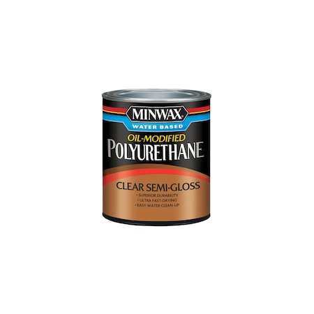 Minwax Minwax Water Based Oil-Modified Semi-Gloss Clear Water-Based Oil-Modified Polyurethane 1 qt 630200444